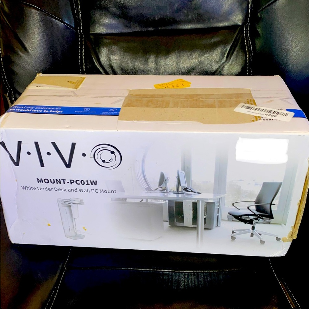 VIVO Steel Adjustable Clamp-on Desk Leg PC Mount Computer Case CPU Holder